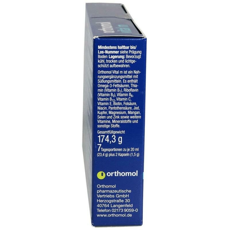 ORTHOMOL Vital M Trinkfläschchen/Kaps.Kombipack.