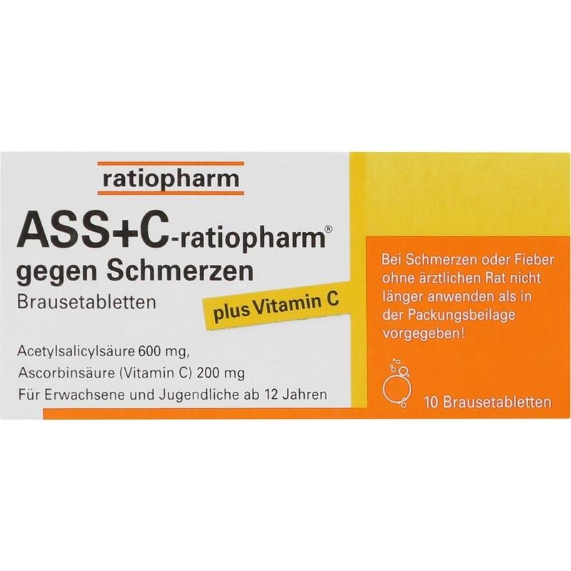 ASS + C-ratiopharm gegen Schmerzen Brausetabletten