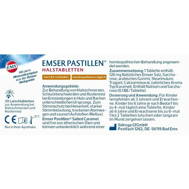 EMSER Pastillen Halstabletten salted Caramel